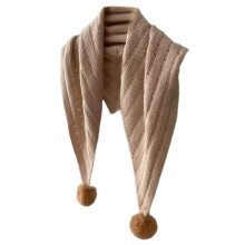 Écharpe à franges à la mode, châle de cou, respirant et-Beige