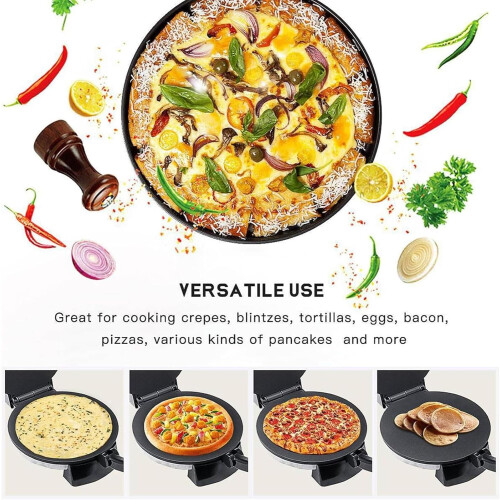 Electric Roti Maker Automatic Chapati Maker with Adjustable Temperature 2000W Nonstick Double Heating 2