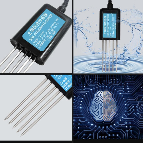 7 In 1 RS485 Soil Temperature Humidity Sensor PH Conductivity Nutrient Salt Nitrogen Phosphorus Potassium Transmitter 2