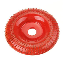 Grinding Wheel 125Mm Wood Shaping Disc Tungsten Carbide Wood Carving Disc For Angle Grinder Red 16Mm Bore