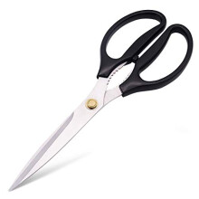 Kitchen Scissors Stainless Steel Food Scissors for Korean Barbecue MultiPurpose Black Ergonomic Grip