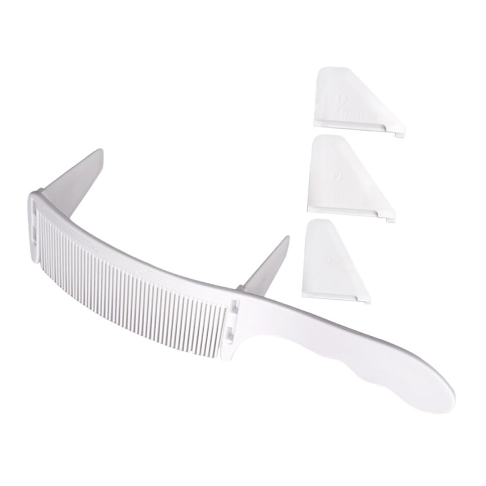 Unisex White Barber Comb Set Hair Stylist Combs With Precision Clipper Guides For All Hair Types