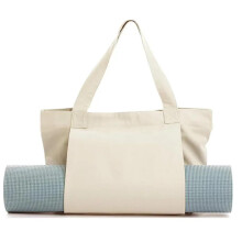 Pilates Mat Bag Yoga Mat Bag Large Capacity Washable Foldable Lightweight Canvas Carry Bag Khaki For Fitness Dance Gym
