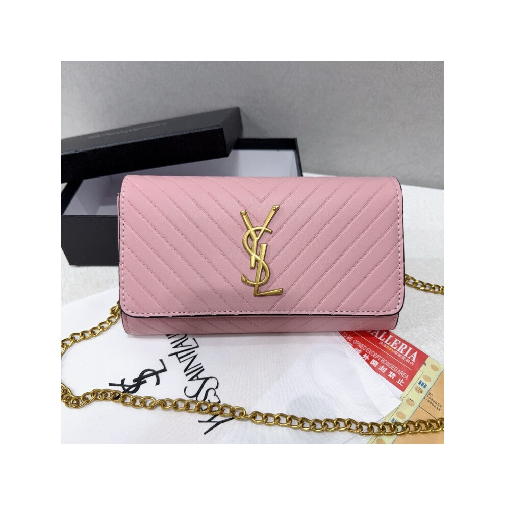 (Pink) Diamond shoulder crossbody bag - complete package
