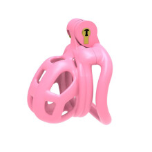 Adult Sex Toys 3D Cobra Resin Penis Lock for Men, Sissy Chastity Cage, 4 Rings, 90100g, Model H324, Size S