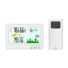 Indoor Outdoor Thermometer and Hygrometer Wireless Weather Stations 328 Ft Range, Temperature and Humidity, Easy Install