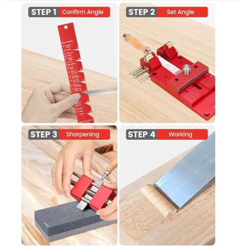 Aluminum Alloy Chisel Honing Chisel Sharpening Kit Precise Angle Honing System Easy Use Design Versatile Woodworking 1