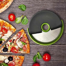 (As show, style3101) Pizza Cutter Wheel with Sharp Blade Pizza Slicer Comfortable and Safety Rubber Guard Easy to Cut and Clean Pizza Roller Blade