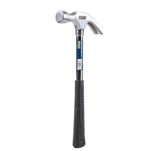 Steel Pipe Claw Hammer 16 Oz, NonSlip Fiber Handle, VShaped Claw Horn Design, Nailing Tool for Daily and Pro Use