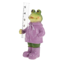 Frog Rain Gauge for Garden Decor, Weatherproof Outdoor Yard Tool with Accurate Rain Measurement