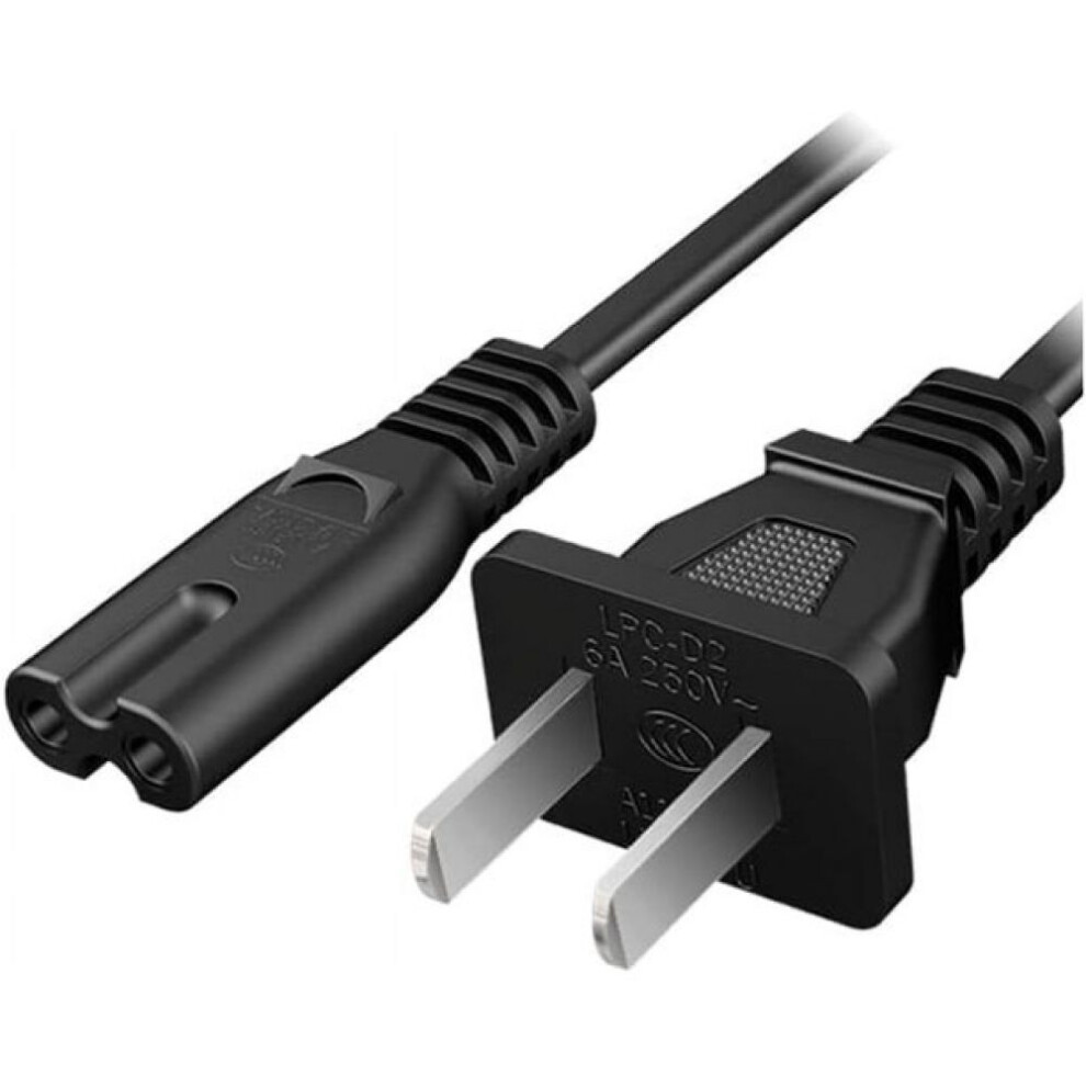 Ac Power Cord For Game Consoles, 2 Prong Power Cord Universal Power Cable For Tv Printer Speakers, Power Supply Cable Replacement For Ps5 Ps4 Xbox Ser 9486358976722