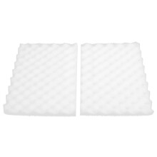 (As show, One size) 2Pcs Fondant Shaping Pad DIY Waved Fondant Flower Drying Modeling Sponge Mat Tools White