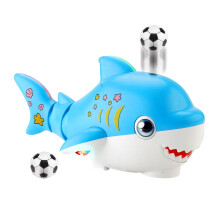 Blow Ball Game Shark Floating Toy with SoundActivated Lights and Dual Balls for Kids Outdoor Play