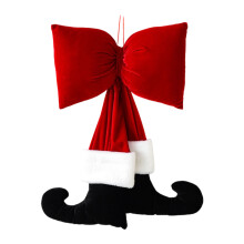 Thick Velutinous Christmas Deck Soft Ribbon Bends-60cm