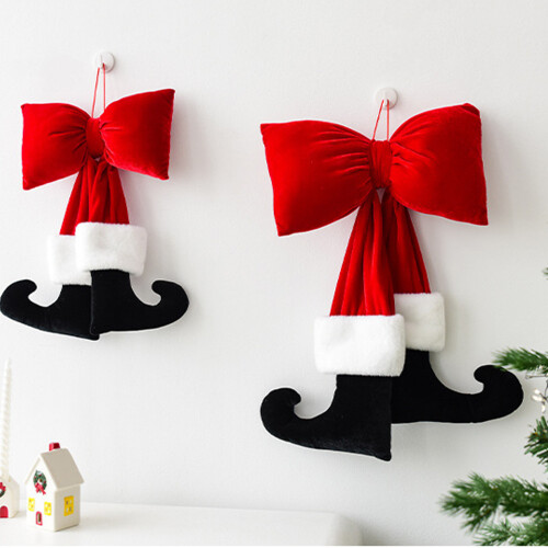 Thick Velutinous Christmas Deck Soft Ribbon Bends-60cm 2