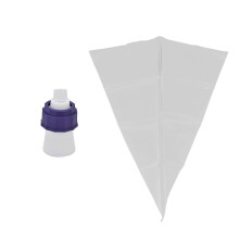 (As show, One size) DIY Cake Decorating Tools 2Color DualUse Reusable Piping Bag Cake Decorating Nozzle