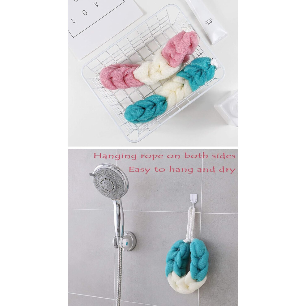 Soft And Full Bath Sponges, Long Loofah Sponge With Loop Design, Eco-friendly And Fully Recyclable Material