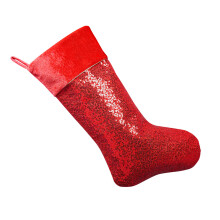 Christmas Stocking Decoration Large Capacity Present Bag-Red