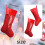 Christmas Stocking Decoration Large Capacity Present Bag-Red 4
