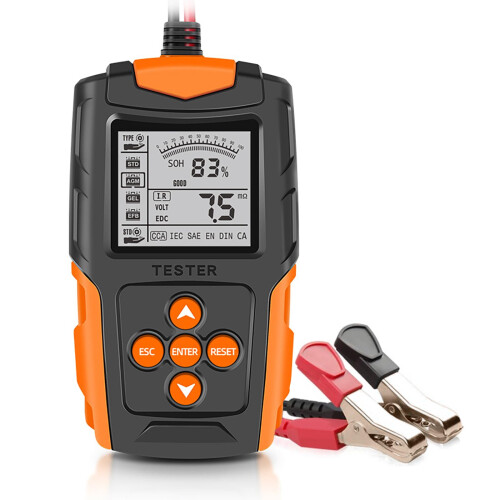 Car Battery Tester 12V/24V, Battery Meter, Charging System Test Scan Tool