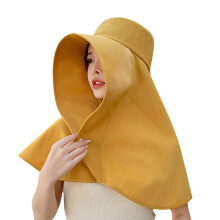 Chapeau queue de cheval résistant au soleil, avec-Jaune
