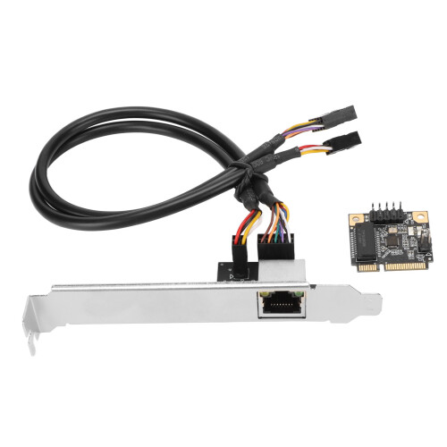 GbE Network Card PCIe Ethernet NIC Intel Virtualization Technology High Performance Dual Channel Networking Realtek RTL8111H Compatible 2000Mbps Total 1