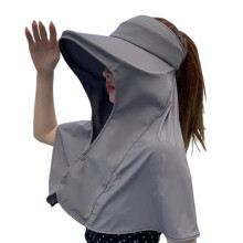 Pare-soleil pour femmes, chapeau de protection UV pour-Gris