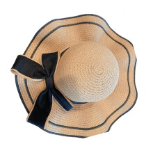 Chapeau de paille chapeau de plage fait Ă la-Kaki Taille Unique
