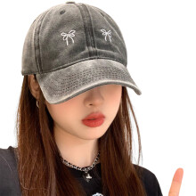 Casquette de Baseball avec nœud papillon brodé accrocheur,-Noir