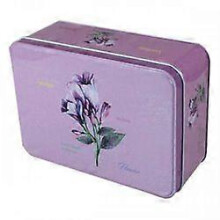 (As show, One size) Tin Square Canisters In Four Assorted Colors (pack of 4)