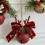 Christmas Tree Decorations Metal Bells-Red cinnamon pine br 7