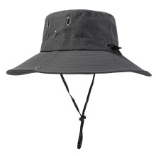 Chapeau de pêcheur imperméable et respirant, chapeau-gris foncé