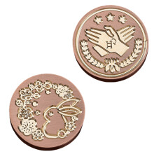 2Pieces Vintage Sealing Stamp Head for-01.02 combination