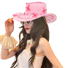 Chapeau de cow-girl papillon, chapeau de Cowboy à larges-Rose