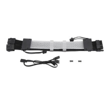Kit de cables de extensión de fuente de alimentación para soporte de CPU de gama alta, conectores universales compatibles con ATX, cable trenzado
