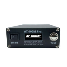 AT-100M Pro Antenna Tuner 1.8-30mhz Power Meter 125W Automatic Antenna Tuner Support Morse Code Exerciser for Radio