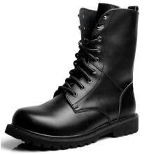 (Black, US7/7.5 = UK7 = EUR40) 2024 Mens Lace Up Motor Combat Oxfords PU Leather Military Round Toe Ankle Boots