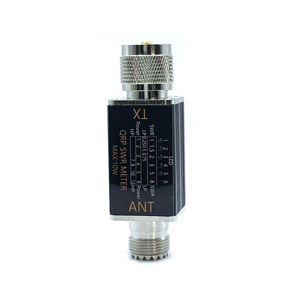 Swr Meter Power Meter 1-30Mhz 10W Standing Wave Meter Power Meter 6 Led Indicators Portable Swr Meter Rf Tapping So239 Light 6131641899075