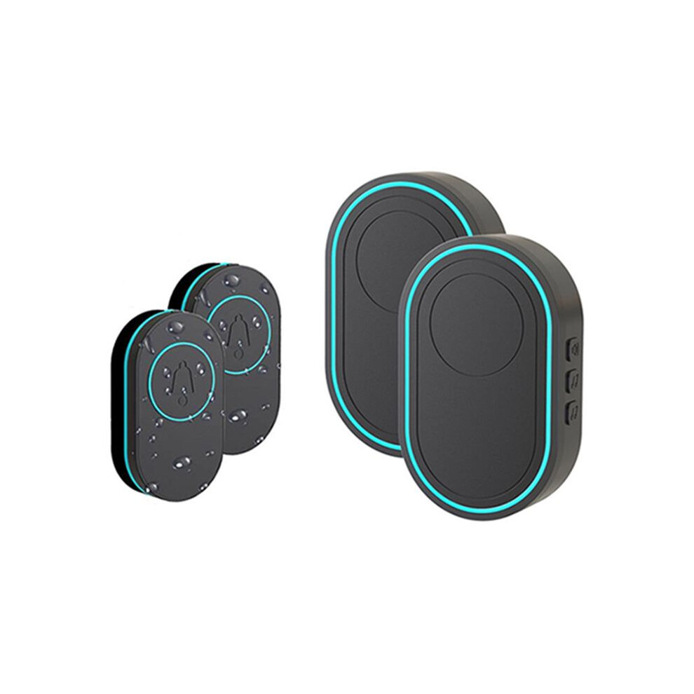 Wireless Doorbell 433Mhz Waterproof Button Adjustable Volume 36 Melodies Ringtones Indicator Light Remind Eu Plug 6131736592775
