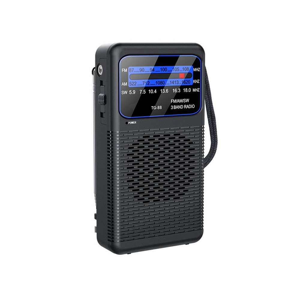 Tg-88 Portable Am/Fm/Sw Radio Pocket Radio With Led Flashlight Small Radio For Outdoor Camping For Seniors Elderly 6133381060623