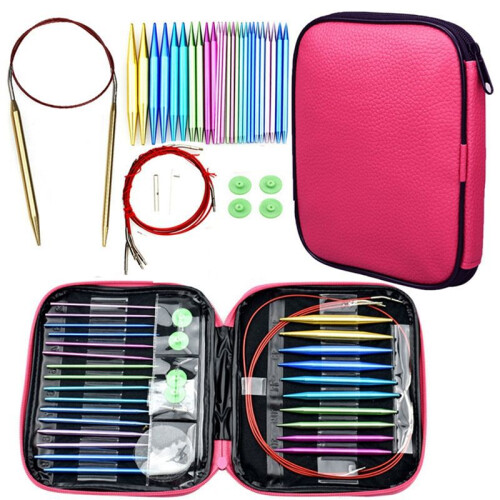 Circular Needle Set Aluminum Oxide Removable and Interchangeable Circular Needle DIY Knitting Tool Sweater Needle Set 2