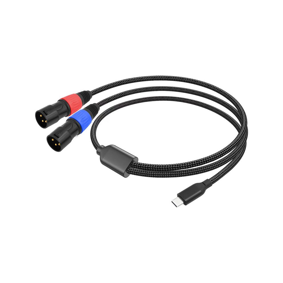 Type C To Dual Xlr Male Aux Audio Cable Usb C To Dual Xlr Audio Cable Type C To Xlr Male Output Stereo Cord 100Cm 6133443866125