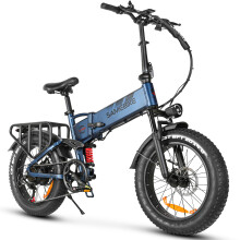 samebike RS-A02 PRO full suspension E- Bike,blue