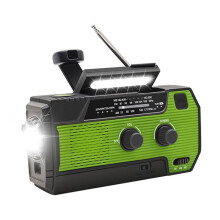 Emergency Weather Radio FM/AM/NOAA,Portable Hand Crank Radio,Flashlight ,Solar Powered 4000mAh for Outdoor Camping A