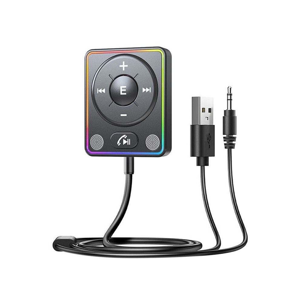Bluetooth 5.4 Aux Car Adapter [Stronger Dual Mics& Noise Cancellation] Bluetooth Receiver For Car Music/Hands-Free Calls 6133381034020