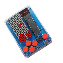 Game Console Production Kit DIY 51 Single-Chip Children Soldering Electronic Machine Game Set Color: Square-Red Light