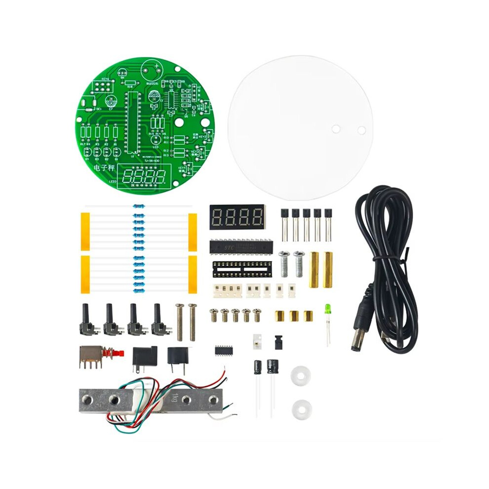 Electronic Scale Diy Kit,51 Microcontroller Soldering Practice Kit With Digital Tube Display Hx711 Chip 5V 4713915374383
