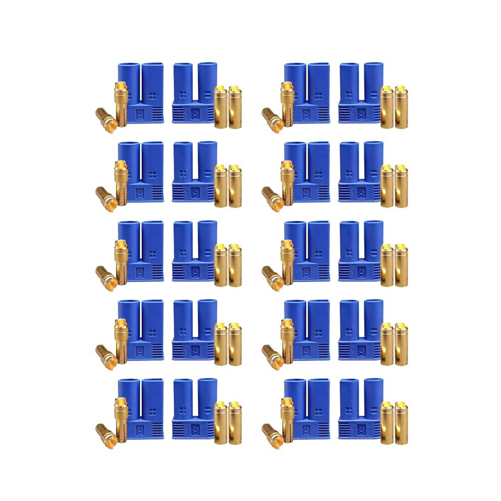 10 Pairs Ec5 Connector Set Male & Female 5.0Mm Bullet Banana Plugs For Rc Esc Lipo Batteries & Electric Motors Gold 6131667515072