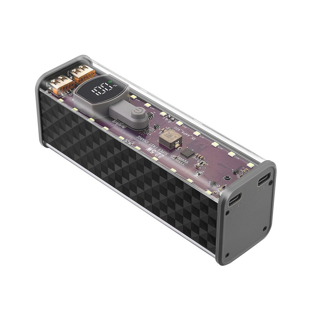 22.5W 8 Slots 18650 Diy Power Bank Case Fast Charging Power Bank Case Large Capacity Digital Display Battery Storage 4713366389950