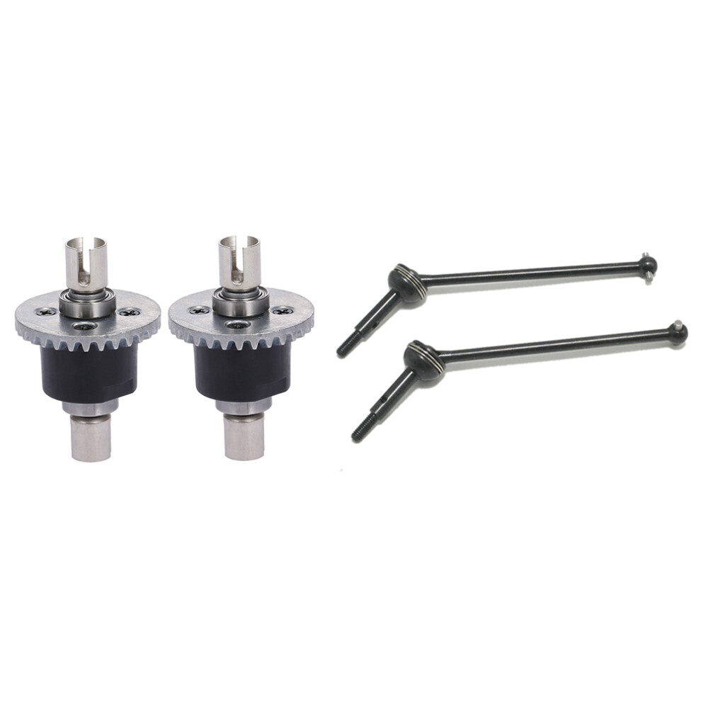2Pcs Metal Differential Gear 144001-1309 With 2Pcs Cvd Steel Universal Drive Shaft 4712284065960